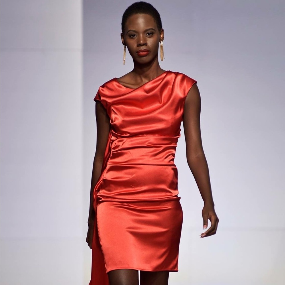 Silk Charmeuse Evening Dress